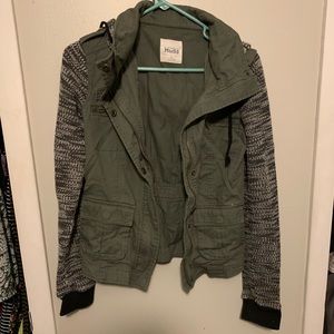 Army green utility jacket